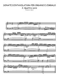 Sonate d'Intavolatura per Organo e Cimbalo 2. Quattro versi - Domenico Zipoli